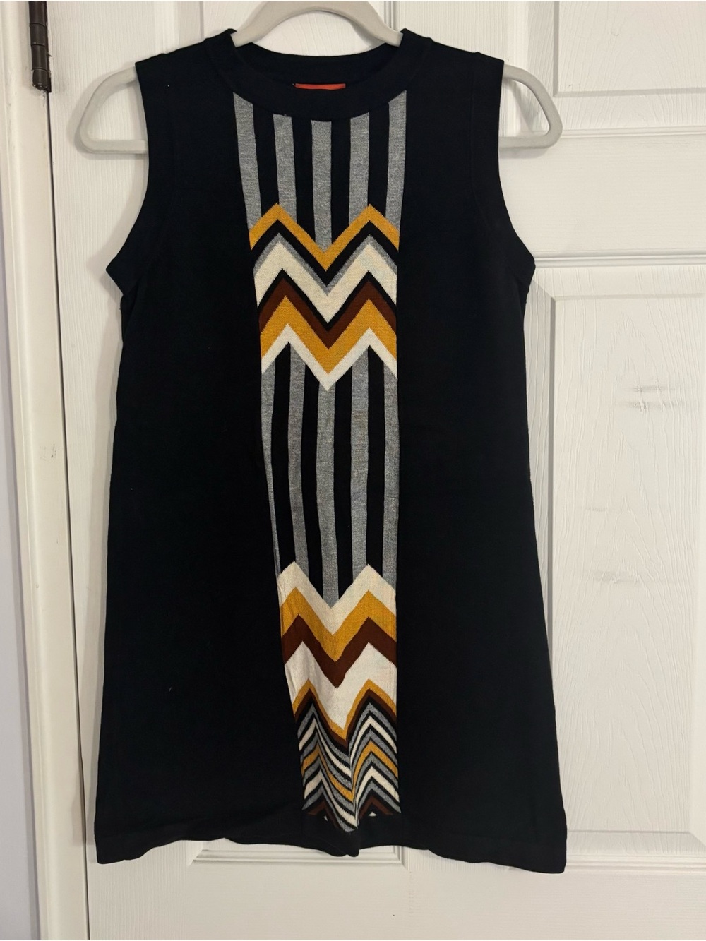 Missoni for Target Black, Gray & Mustard Chevron Knit Top